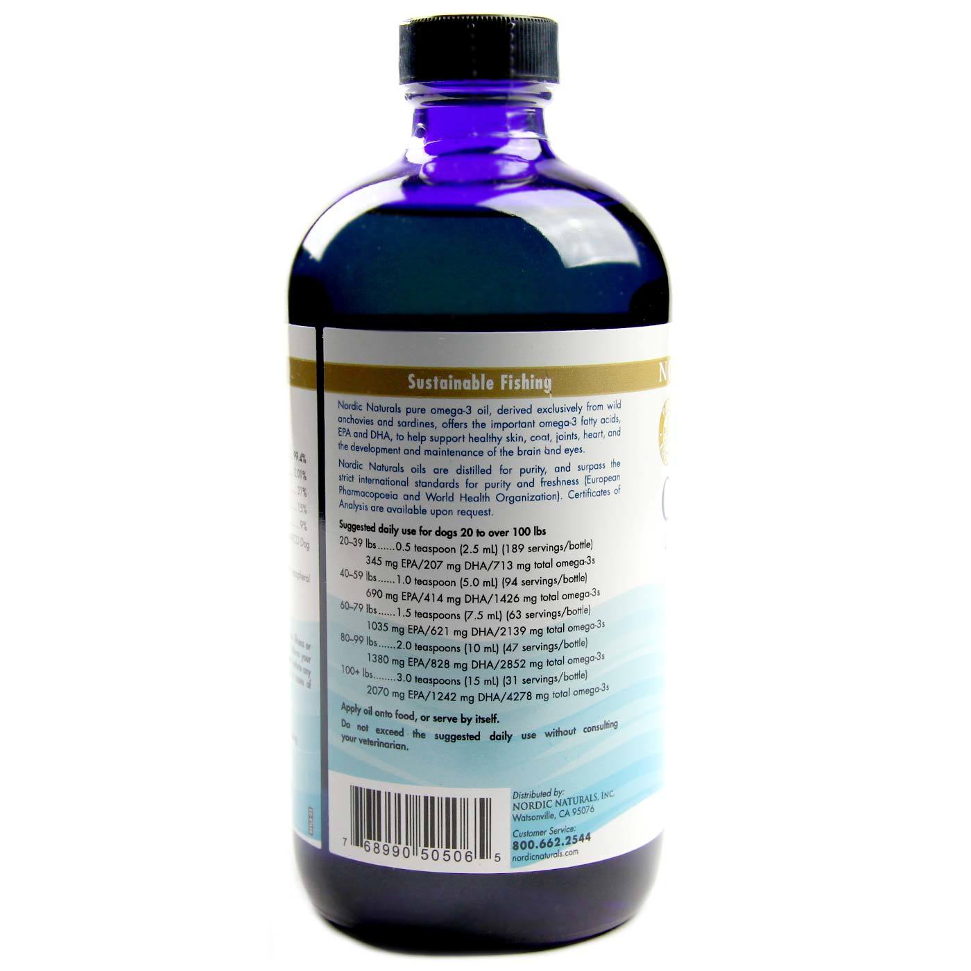 Omega 3 Pet Líq. Nordic Naturals Raças Grandes e Gigantes 473 ml - Imagem 3