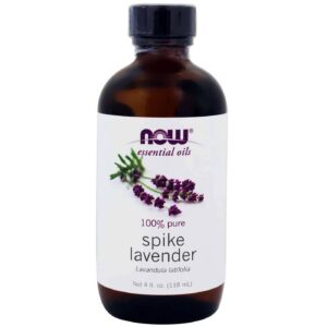 Now Foods 100% Pure Óleo Essenciais, Lavanda - Spike - 4 fl oz