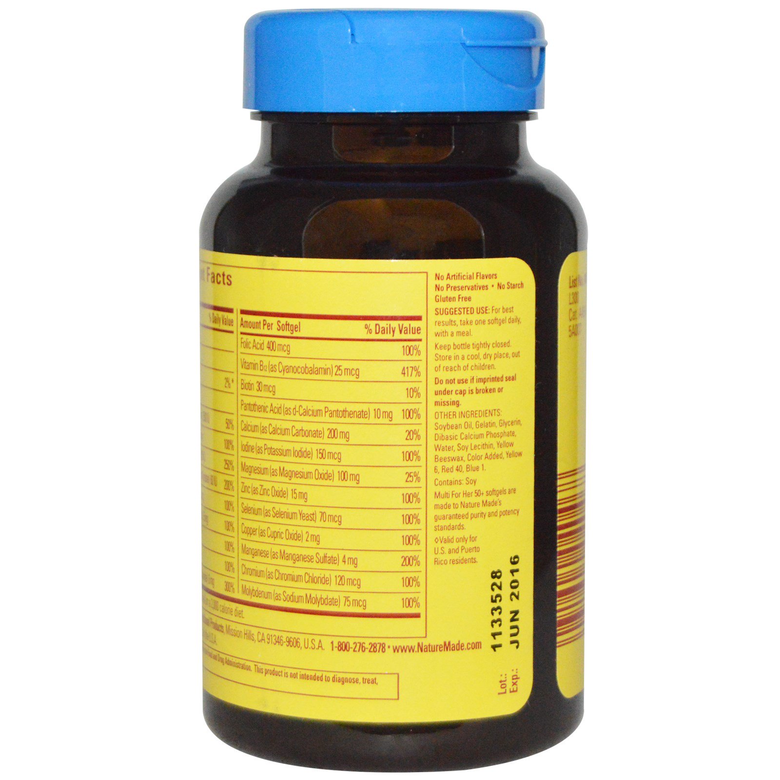 Nature Made, Multi para Ela 50+, 60 cápsulas - Imagem 3