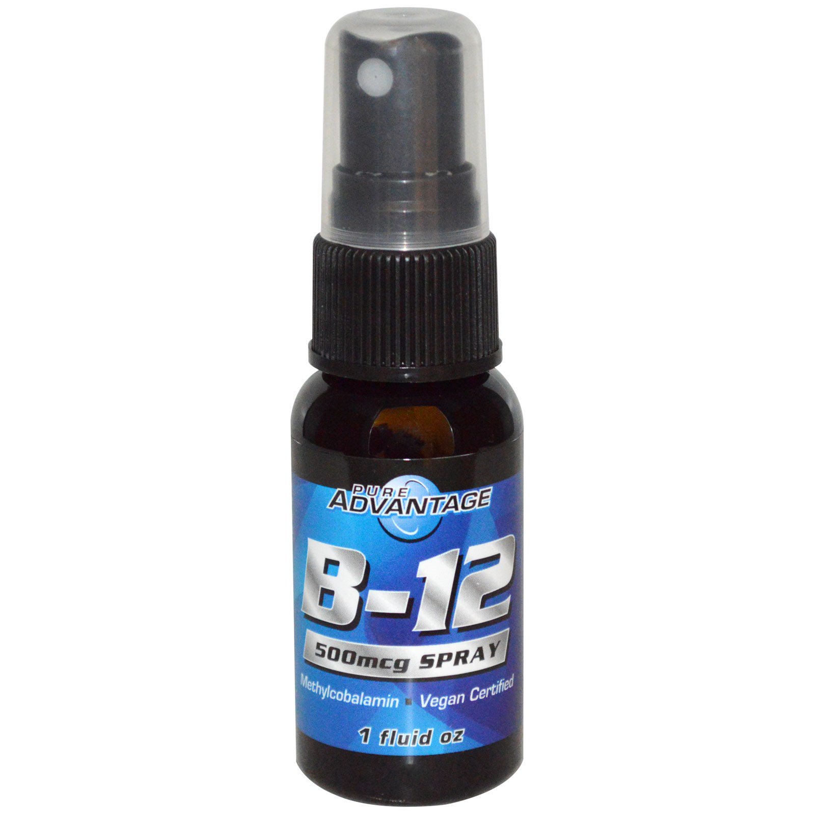 Pure Advantage, Spray B-12, 500 mcg, frasco de 1 oz
