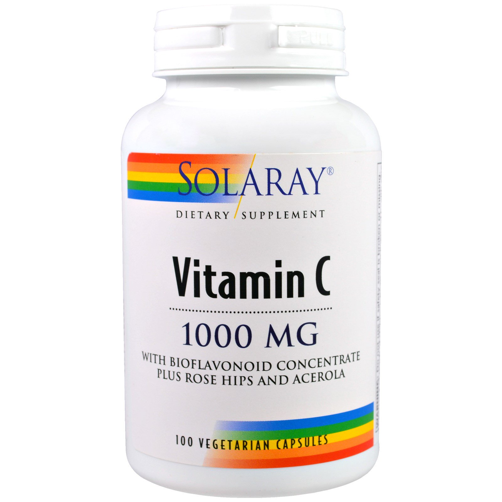 Solaray, Vitamina C, 1,000 mg, 100 cápsulas vegetais