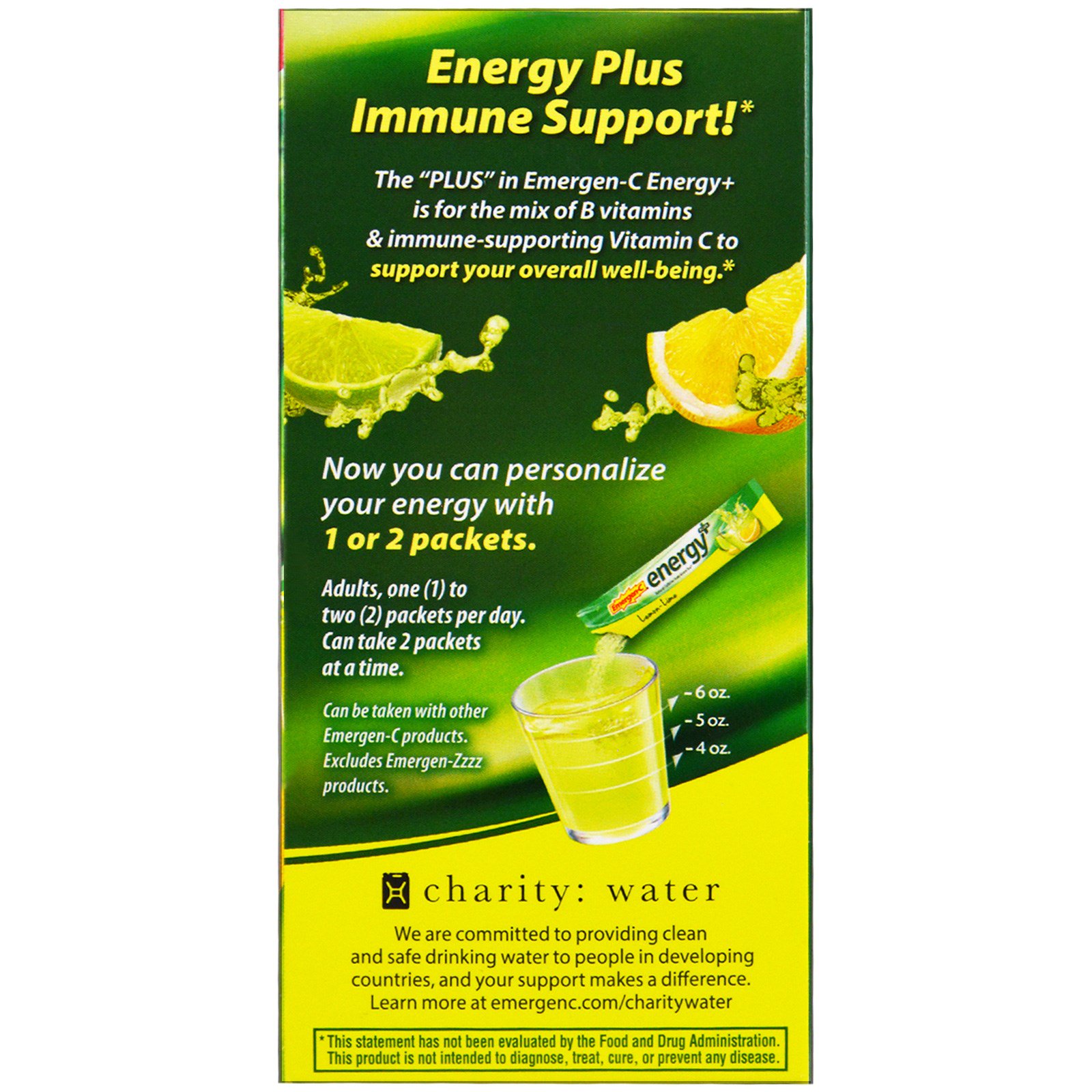 Emergen-C, Energy Plus, Lima Limão, 18 Pacotes, 0,32 oz (9,2 g) Cada - Imagem 3