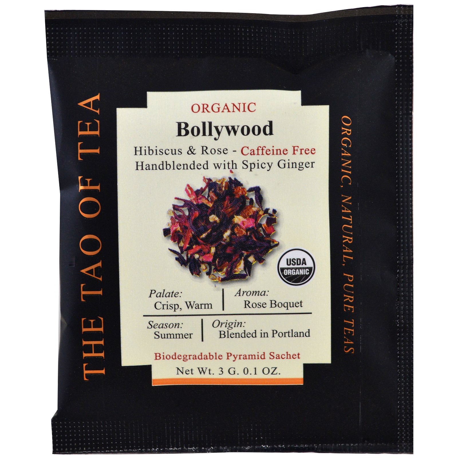 The Tao of Tea, Bollywood Orgânico, 15 Sachês de Pirâmide, 1,58 oz (45 g) - Imagem 3