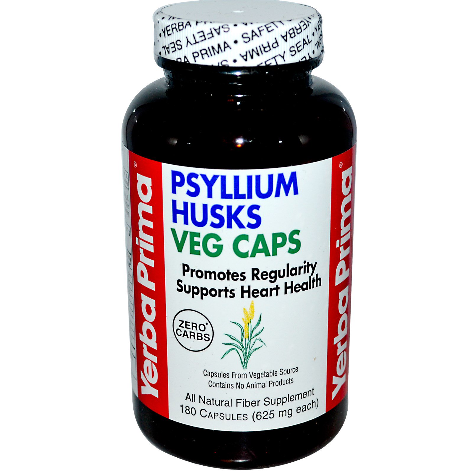 Yerba Prima, Cascas de Psyllium, 625 mg, 180 cápsulas
