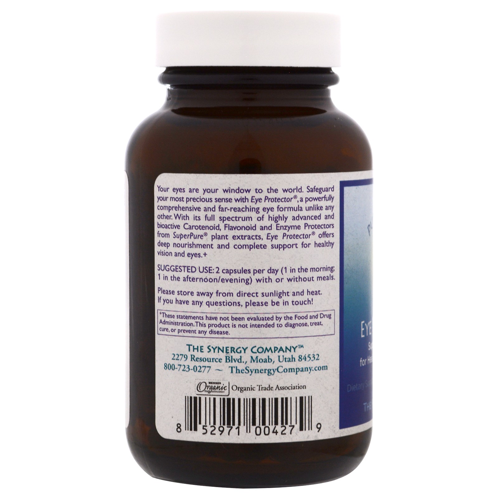 The Synergy Company, Eye Protector, 60 cápsulas vegetais - Imagem 3