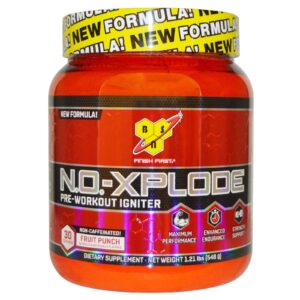 BSN, N.O.-Xplode, Detonador Pré-treino, Descafeinado, Ponche de Frutascia, 1,21 lbs (548 g)