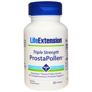 Life Extension, ProstaPólen, Força Tripla, 30 Cápsulas Gelatinosas