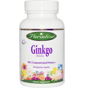 Paradise Herbs, Ginkgo Biloba, 60 Comprimidos Vegetarianos