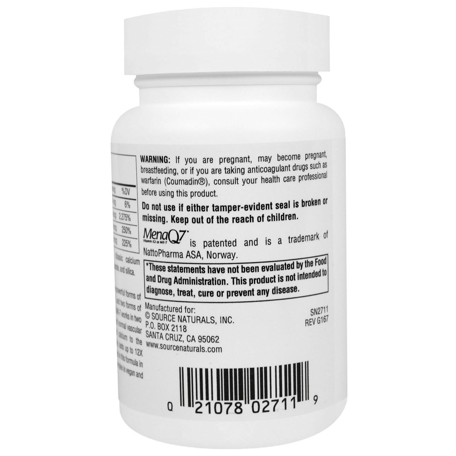 Source Naturals, Vitamina K2 Advantage, 2.200 mcg, 120 Comprimidos - Imagem 3