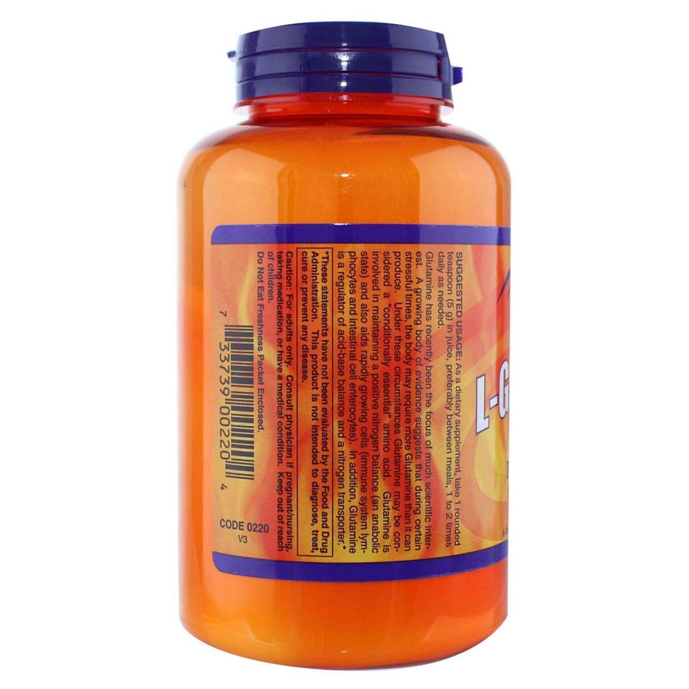 L-Glutamina em Pó 100% Pura Now Foods 170 g - Imagem 3