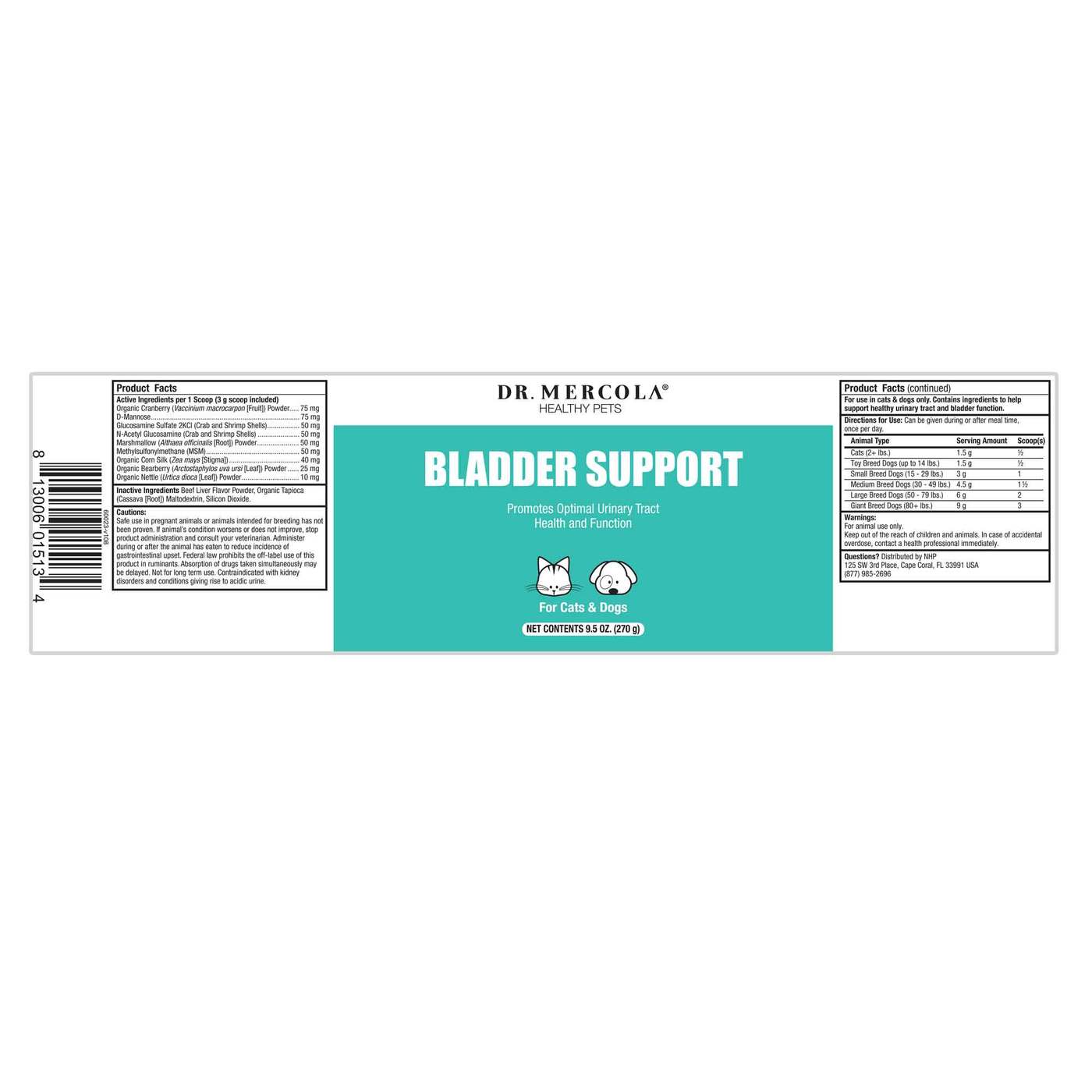 Dr. Mercola Bladder Support for Pets - 9.5 oz. - Imagem 2