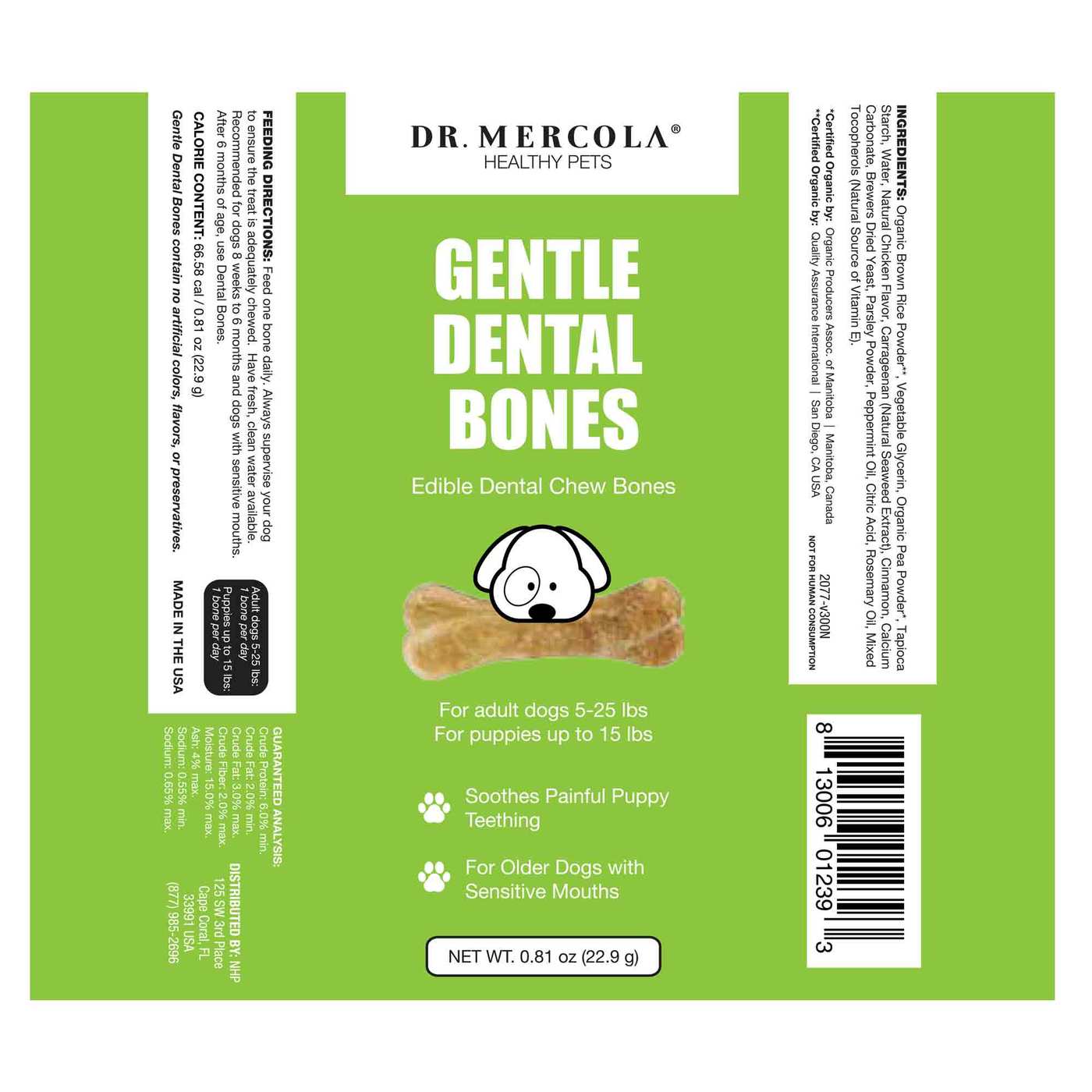 Dr Mercola Gentle Dental Bones for Small Dog 12 Bone Pack - Imagem 2