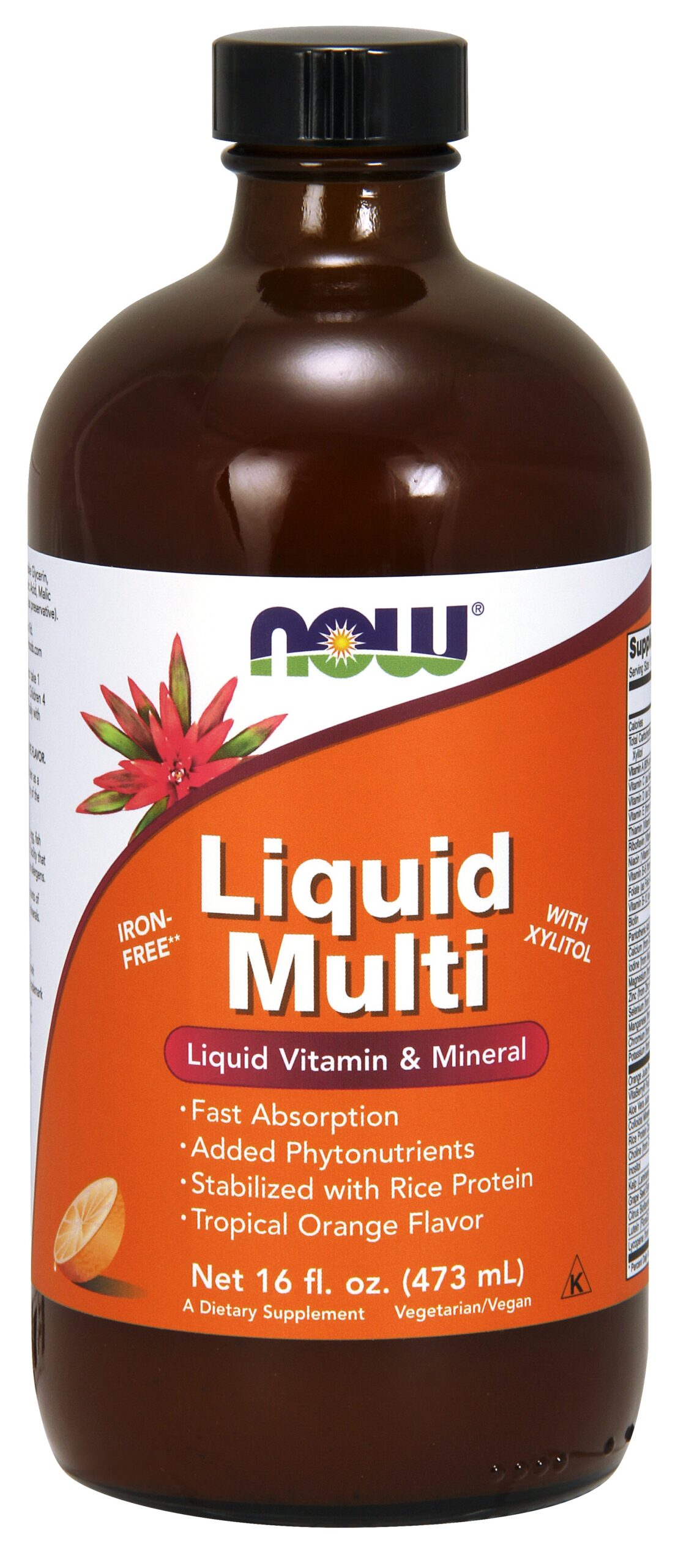 NOW Foods Liquid Multi Tropical Orange - 16 oz.