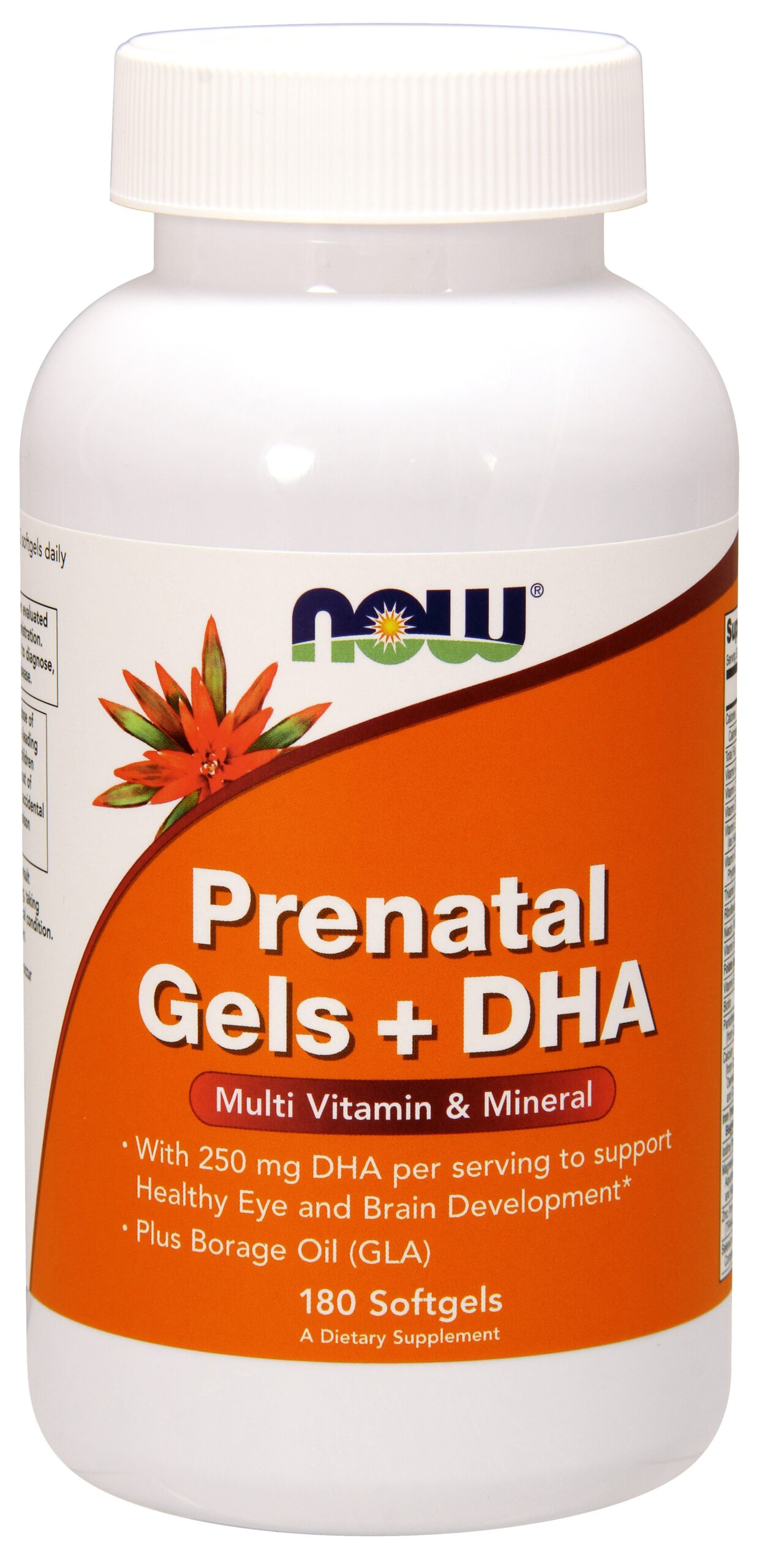 NOW Foods Prenatal Gels + DHA - 180 Softgels