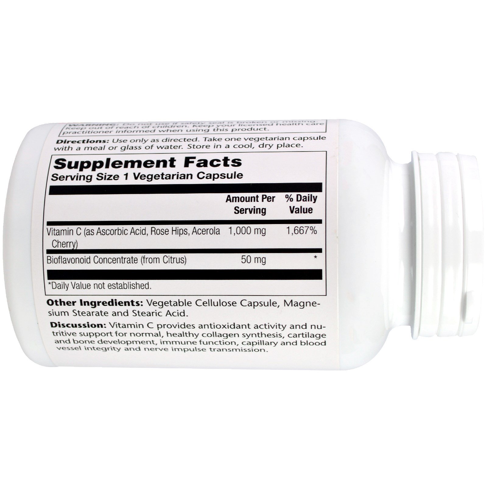 Solaray, Vitamina C, 1,000 mg, 100 cápsulas vegetais - Imagem 2