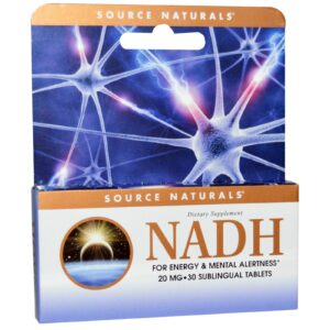 Source Naturals, NADH, 20 mg, 30 Comprimidos Sublinguais