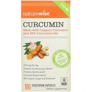Comprar naturewise, curcumina, 2250 mg, 180 cápsulas vegetarianas preço no brasil cúrcuma suplemento importado loja 15 online promoção - 27 de janeiro de 2023