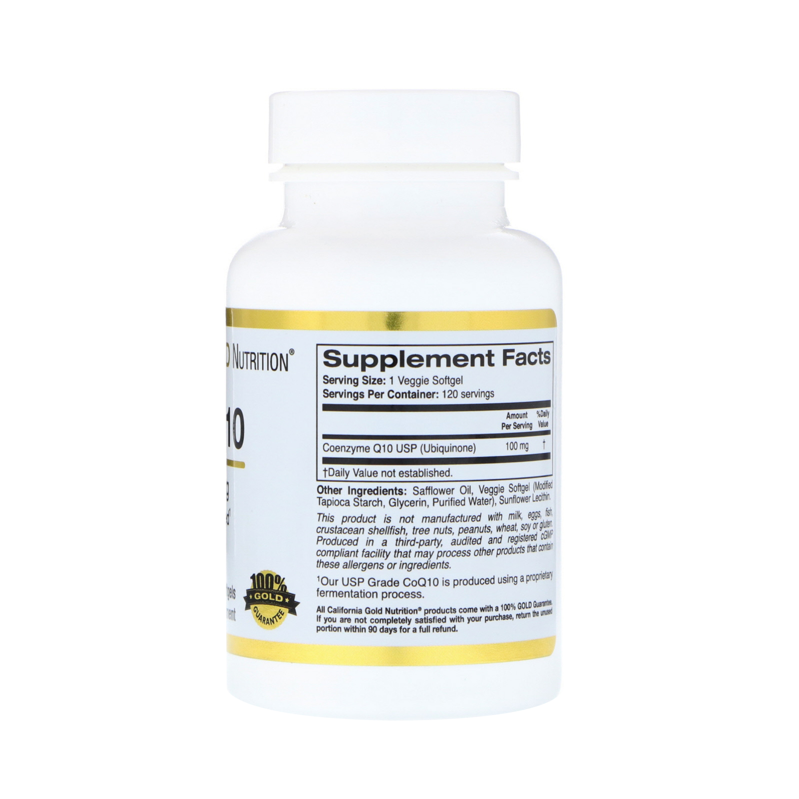 California Gold Nutrition, CoQ10, 100 mg, 120 TapiOgels - Imagem 2