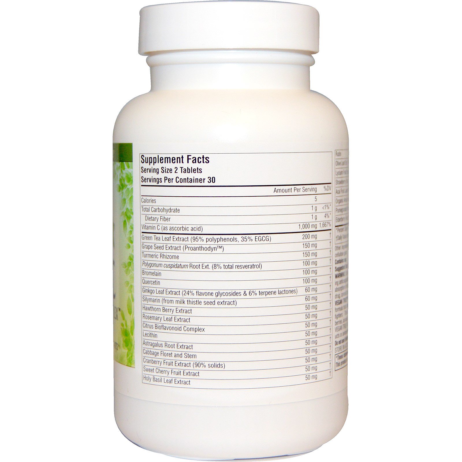 Source Naturals, Vegan True, Vitamina C, Complexo Antioxidante de Frutas e Ervas, 60 Comprimidos - Imagem 2