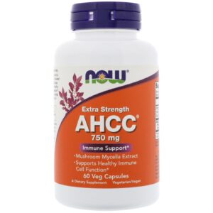 Now Foods, AHCC, Extra Potência, 750 mg, 60 Cápsulas Vegetais