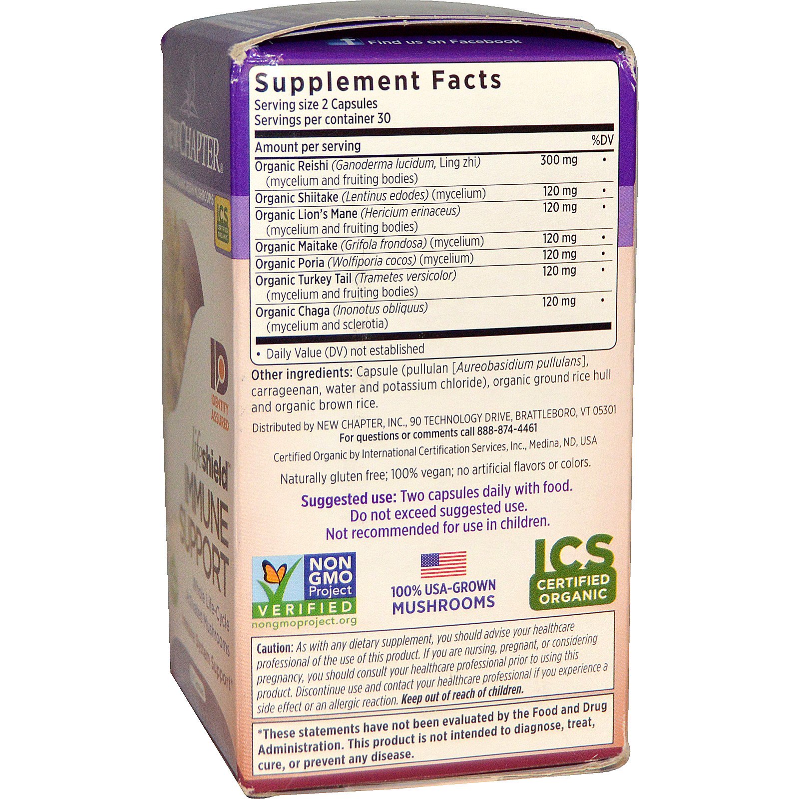 New Chapter, Escudo da Vida, Suporte à Imunidade, 60 Cápsulas - Imagem 2