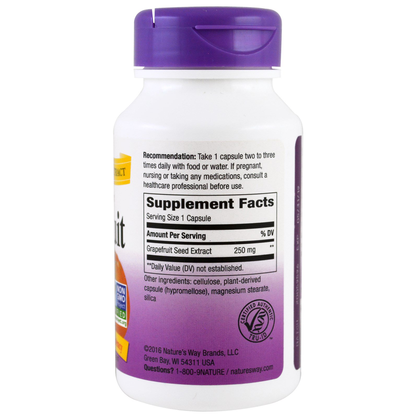 Nature's Way, Toranja, 250 mg , 60 Cápsulas Vegetais - Imagem 2