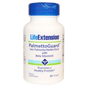 Life Extension, PalmettoGuard Saw Palmetto/Raiz de Urtiga com Beta-Sitosterol, 60 Softgels