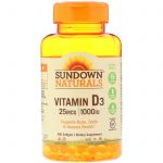 Comprar sundown naturals, vitamin d3, 25 mcg (1,000 iu), 400 softgels preço no brasil vitamina d suplemento importado loja 7 online promoção - 8 de agosto de 2022