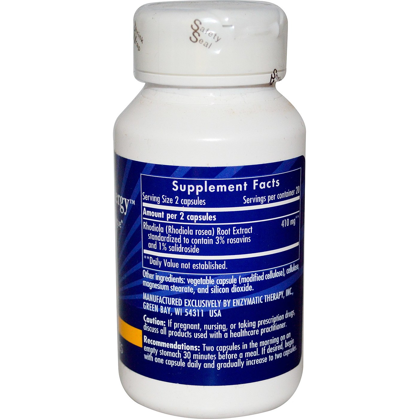 Enzymatic Therapy Rhodiola Energia 40 Cápsulas - Imagem 2