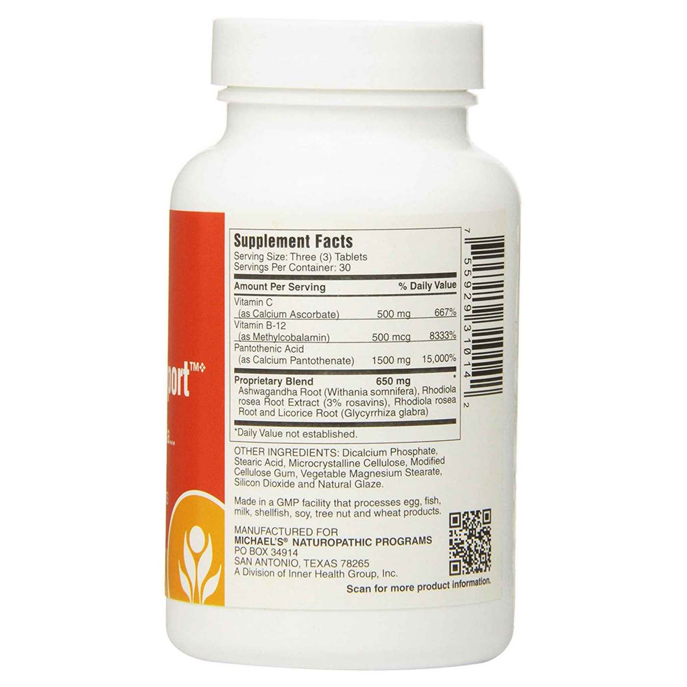 Michael's Adrenal Xtra Energia Apoio 90 Tabletes - Imagem 3