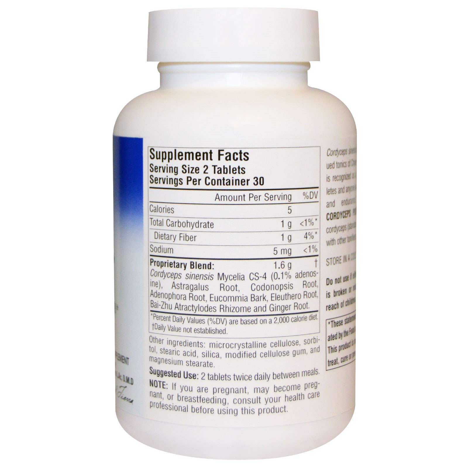 Planetary Herbals, Cordyceps Power CS-4, Tônico Chinês para Vitalidade, 800 mg, 60 Comprimidos - Imagem 2