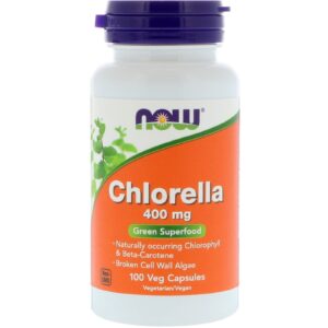 Now Foods, Chlorella, 400 mg, 100 Cápsulas Vegetais