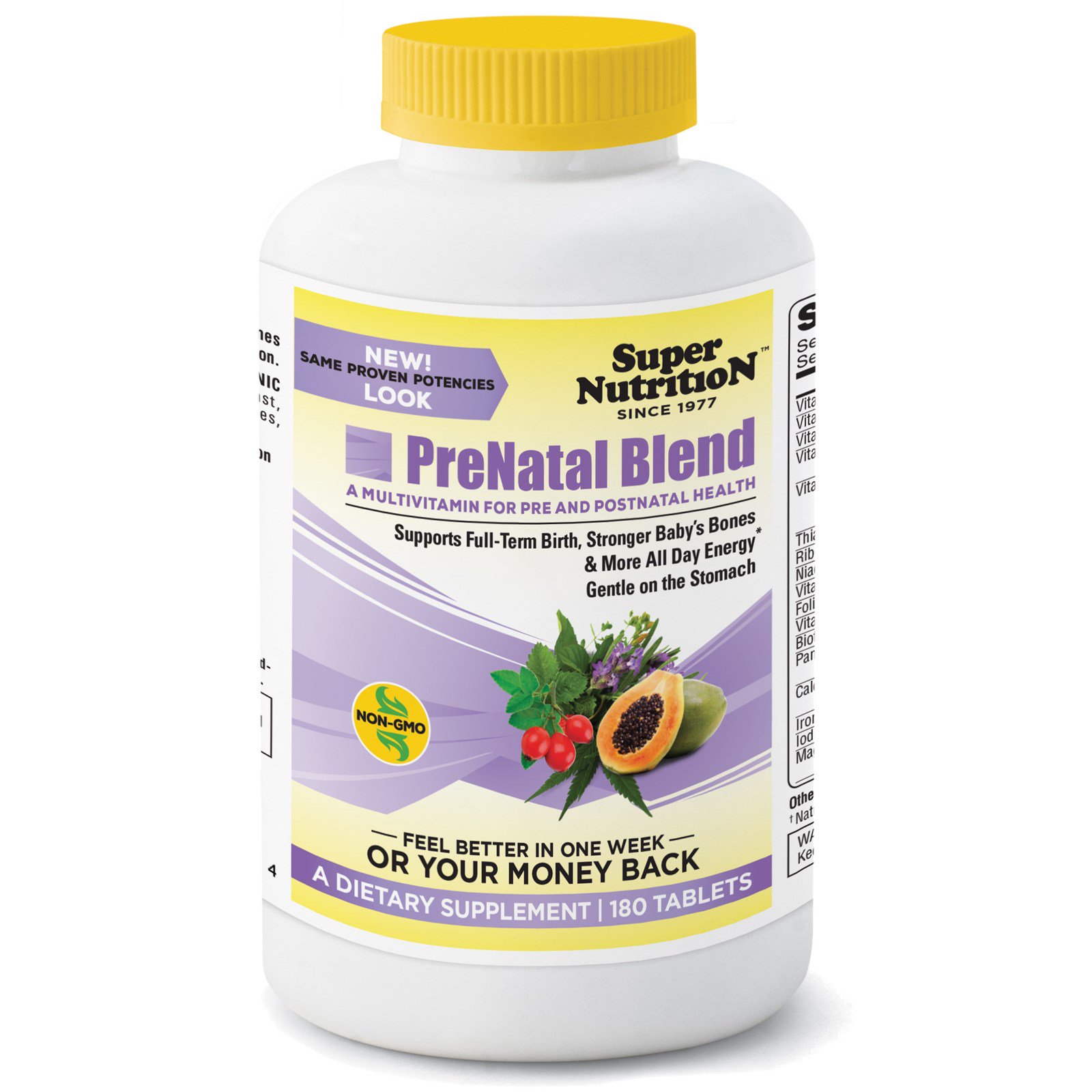 Super Nutrition, PreNatal Blend, 180 Comprimidos