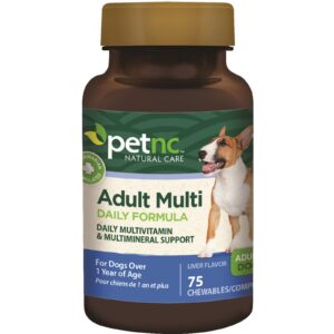 21st Century, Cuidado natural com o bichinho de estimação, fórmula multi diária adulta, sabor fígado, 75 mastigáveis