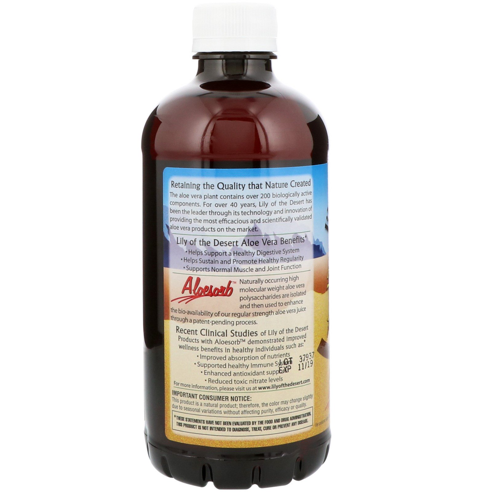 Lily of the Desert, Suco de Aloe Vera, Filé Interno, 946 ml (32 fl oz) - Imagem 3