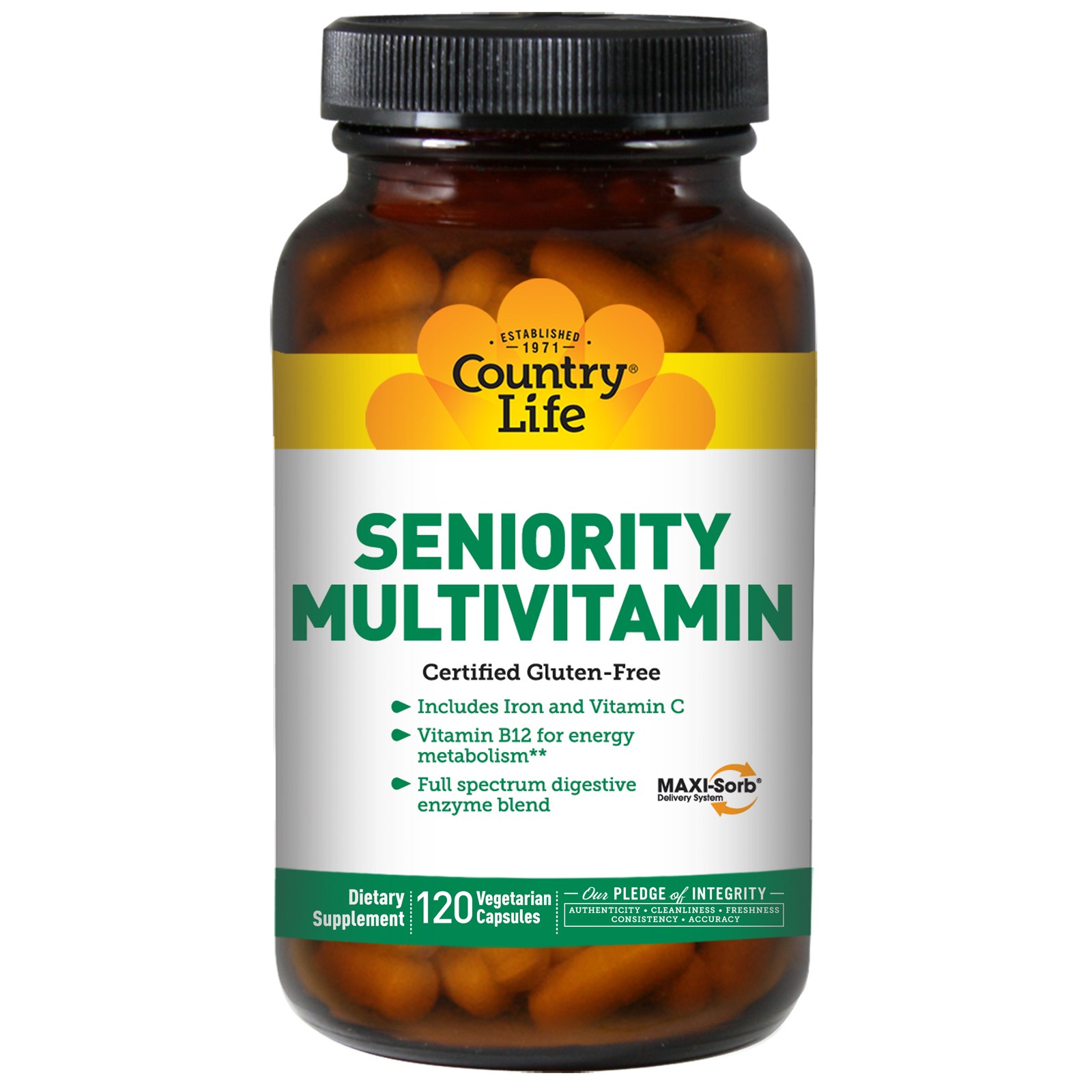 Comprar Country Life, Multivitamínico Seniority, 120 Cápsulas Vegetais