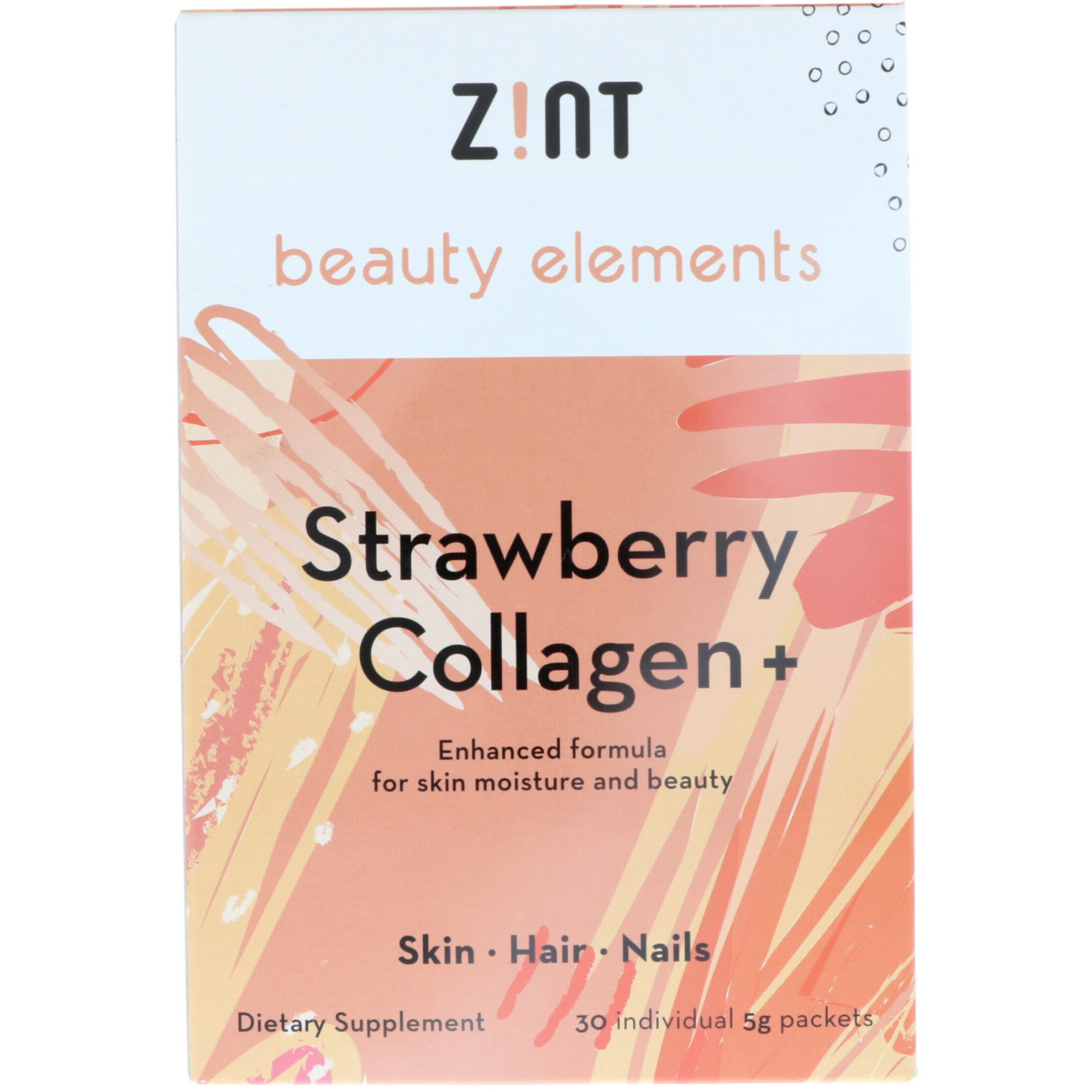 Z!NT, Strawberry Collagen +, 30 Individual Packets, 5 g Each