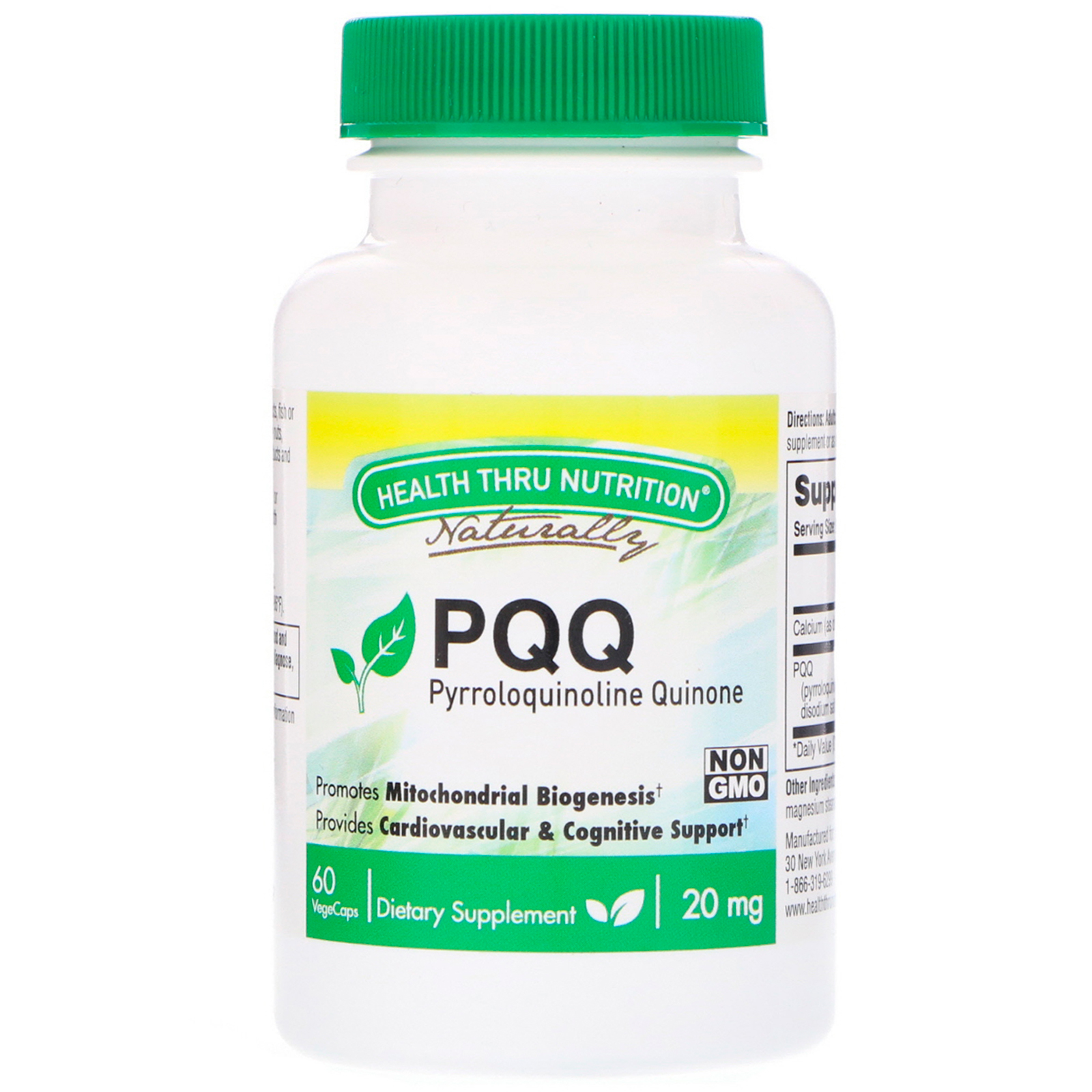 Health Thru Nutrition, PQQ, 20 mg, 60 VegeCaps