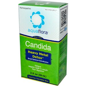 Aqua Flora, Candida, Detox de Metais Pesados, 2 fl oz (59 ml)
