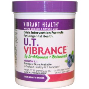 Vibrant Health, U.T. Vibrance, 5 g de D-Manose + Produtos Botânicos, Versão 1.1, 2,02 oz (57,25 g)