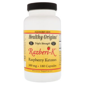Healthy Origins, Razberi-K, cetonas de framboesa, 300 mg, 180 cápsulas