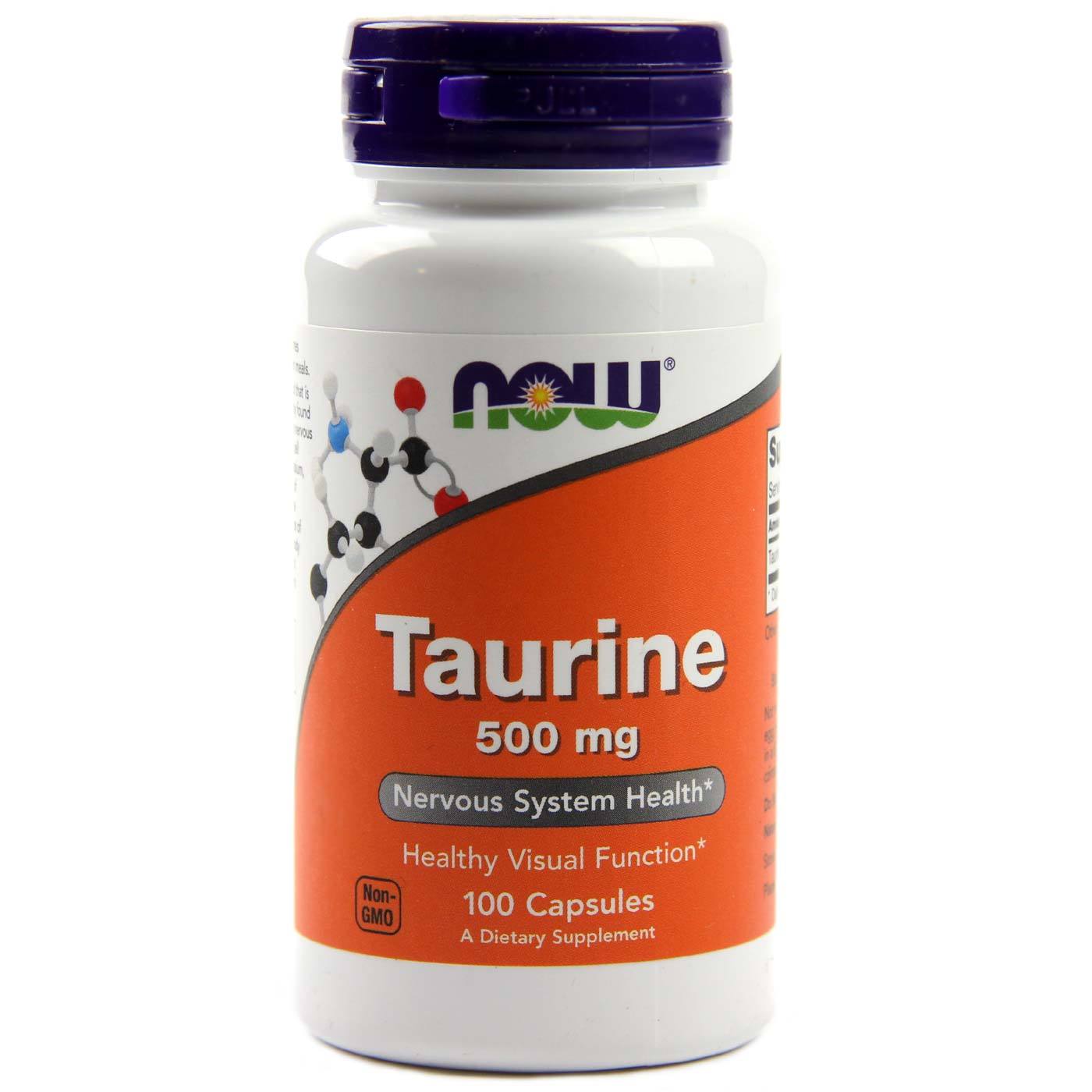 Taurina 500 mg Now Foods 100 Cápsulas