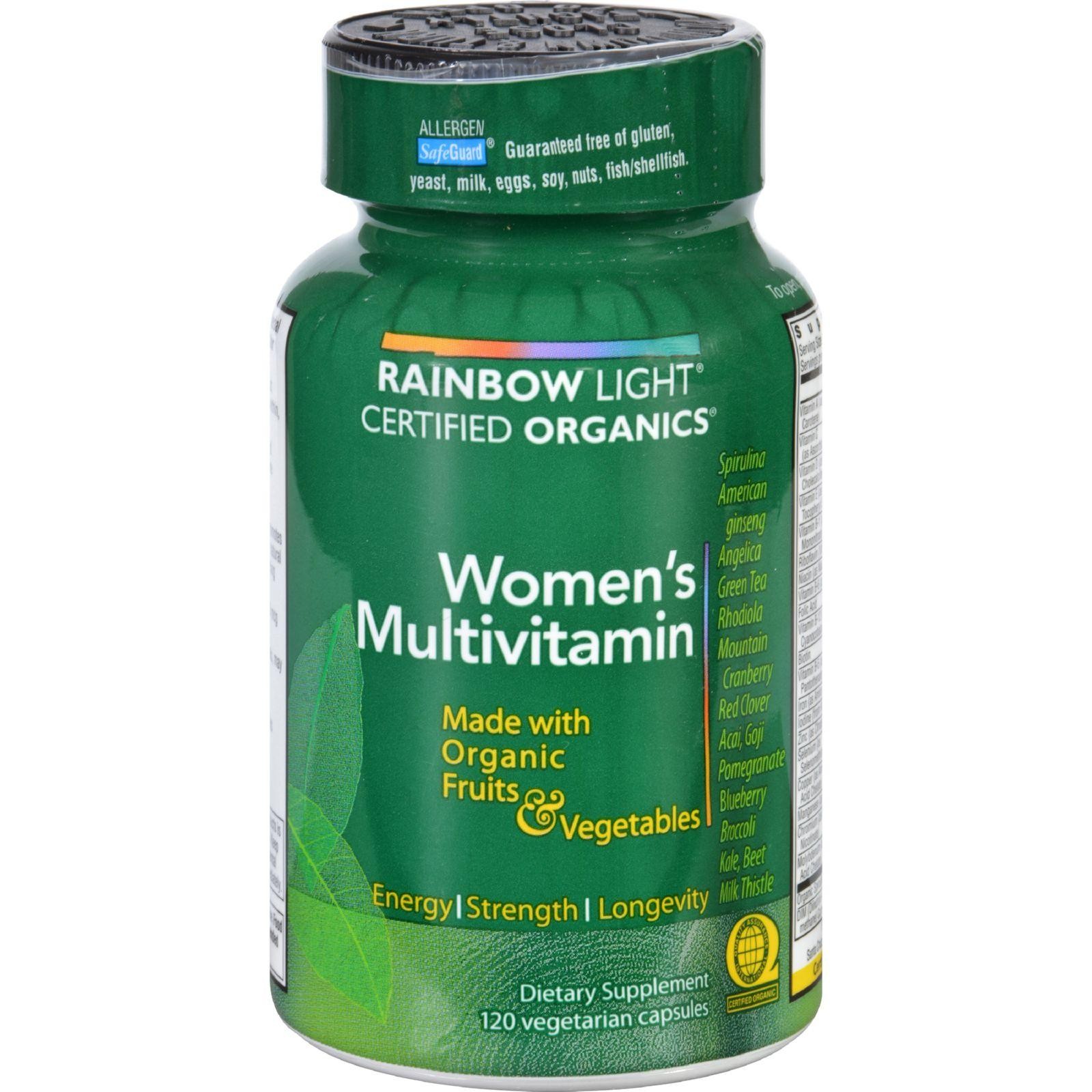Rainbow Light Certified Organics Women's Multivitamin - 120 Vegetarian Capsules