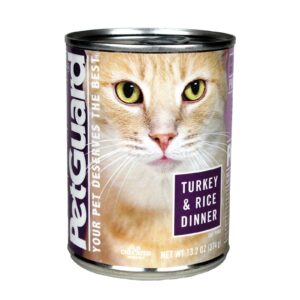 Petguard Cats Food - Turkey And Rice Dinner - Case Of 12 - 13.2 Oz.