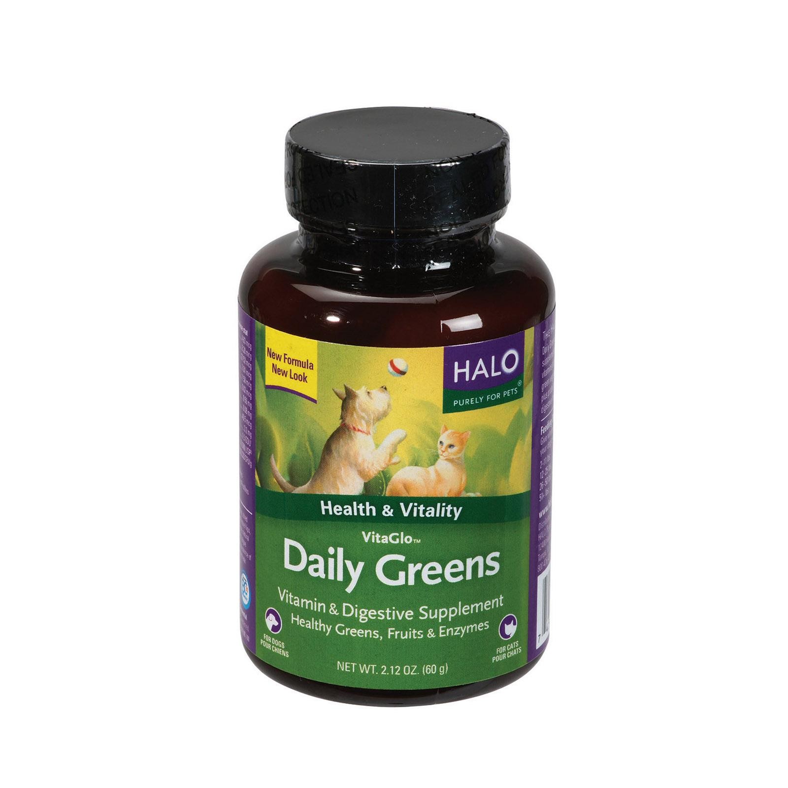 Halo Purely For Pets Halo Vitaglo Daily Greens - Daily Greens - 100 Tablets