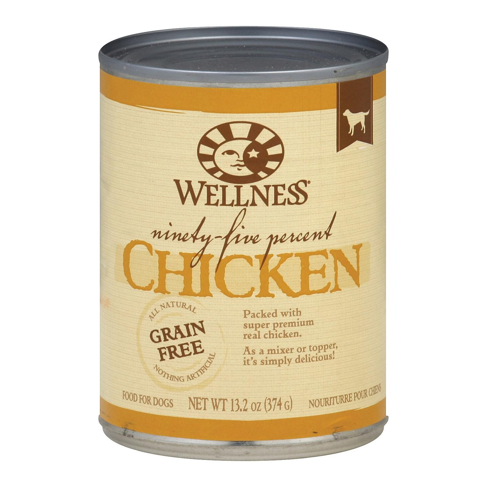 Wellness Dog Canned Food - 95% Chicken - Case Of 12 - 13.2 Oz.
