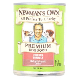 Newman's Own Organics Organic Dog Food Can - Chicken - Case Of 12 - 12.7 Oz.
