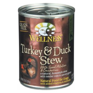Wellness Pet Products Dog Food - Turkey And Duck With Sweet Potatoes And Cranberries - Case Of 12 - 12.5 Oz.