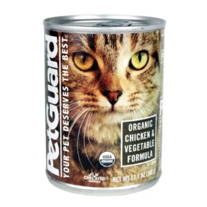 Petguard Cats Food - Organic Chicken And Vegetable - Case Of 12 - 12.7 Oz.