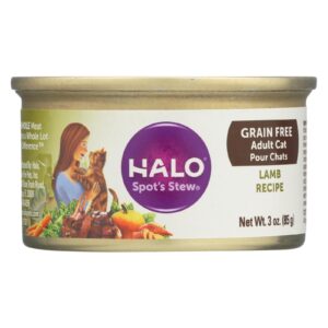 Halo Purely For Pets Spot's Stew - Cats Wholesome Lamb - Case Of 12 - 3 Oz.